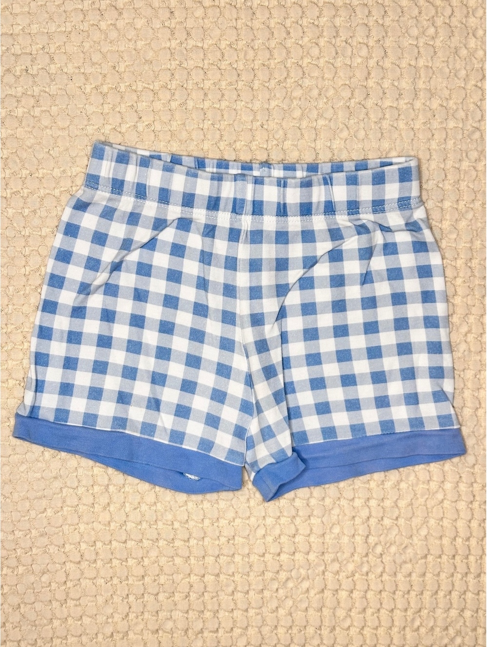 LAKE Blue Gingham Pajama Shorts - Sz 4